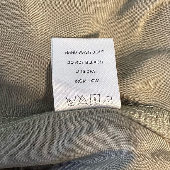 Heyson Sage Green Collared V Neck Short Sleeve Blouse size 1X NWT Relaxed Fit - Picture 10 of 11